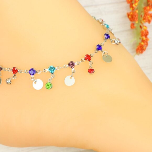 "Handmade Anklet – Elegant & Delicate Jewelry for Women | UNVRC1190 - Picture 7 of 10